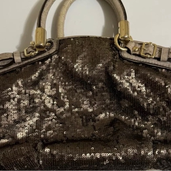 SOLD RARE Beautiful Coach Madison Sophia Sequin Mini Satchel hand bag🔥 - Picture 6 of 8